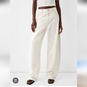 Women's White Wide-Leg Jeans